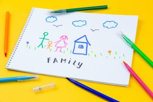 importance of permanency | child's drawing of a stick family and house